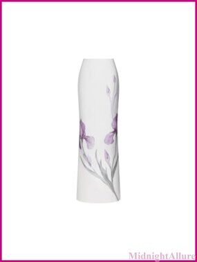 JW PEI Iris Motif Maxi Skirt Polyester Spandex Floral Straight